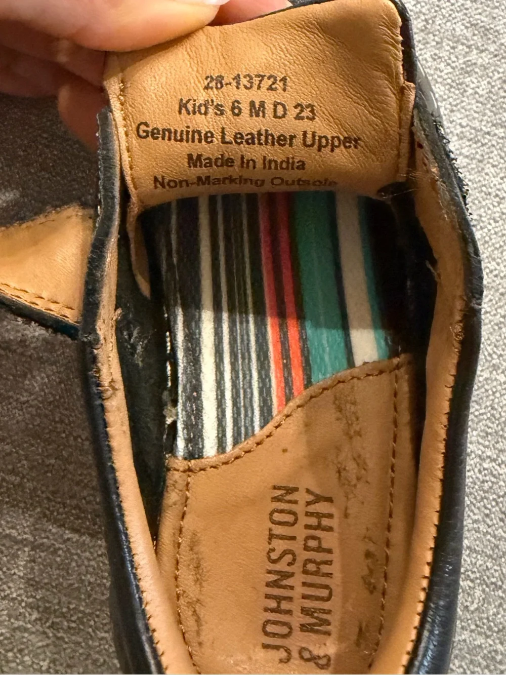 Johnston & Murphy black leather